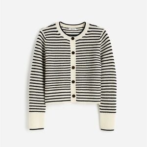 Madewell waffle knit striped wool cardigan XL